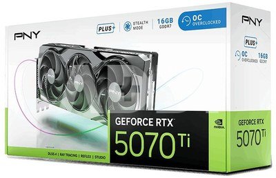 PNY Karta graficzna GeForce RTX5070 Ti+ OC 16GB VCG5071T16TFXPB1-O