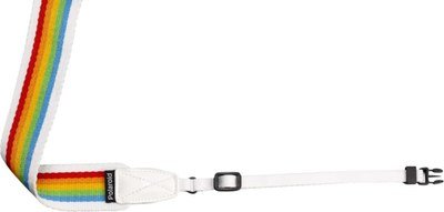 POLAROID CAMERA STRAP FLAT RAINBOW WHITE