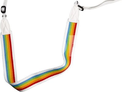 POLAROID CAMERA STRAP FLAT RAINBOW WHITE
