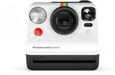 Polaroid Now, white + Travel Pouch, red
