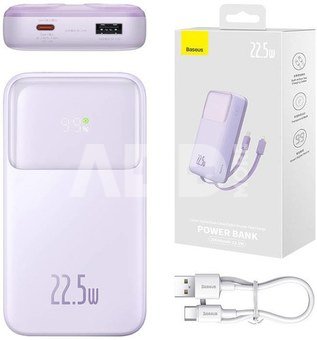 Powerbank Baseus Comet 20000mAh, USB do USB-C, 22.5W (purple)