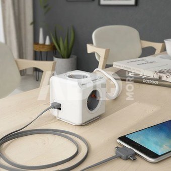 Allocacoc PowerCube Extended USB Grey 3m cable