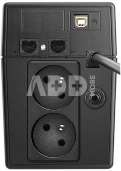 PowerWalker UPS line-interactive 600VA 2X PL 230V, pure sine wave, RJ11/45 IN/OUT, USB, LCD
