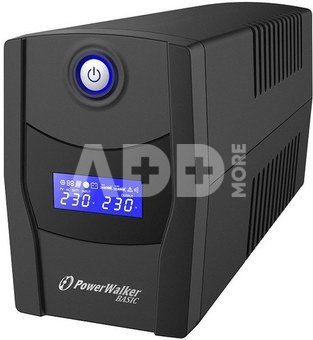 PowerWalker UPS line-interactive 800VA STL FR 2x PL 230V, USB, RJ11/45 In/Out