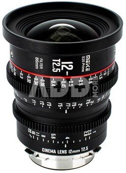 Prime 12mm T2.5 Cine Lens for Super 35 Frame Cinema Camera System PL