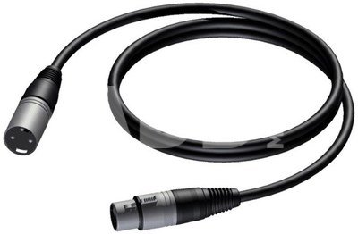 PROCAB CABLE XLR MALE-XLR FEMALE 0.5 M