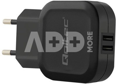 Qoltec Charger 17W | 5V | 3.4A | 2xUSB