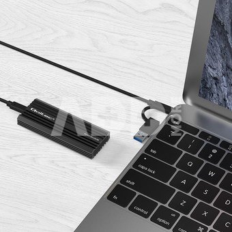 Qoltec Enclosure for drive M.2 SATA, NVMe, USB C, 2TB