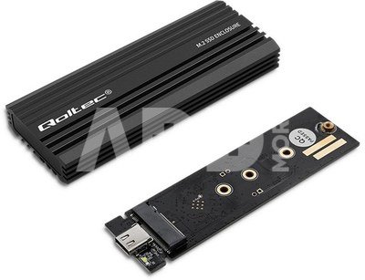 Qoltec Enclosure for drive M.2 SATA, NVMe, USB C, 2TB