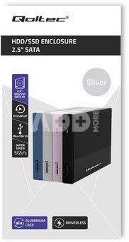 Qoltec Enclosure for SSD HDD 2.5drive,SATA,USB3.0,2T