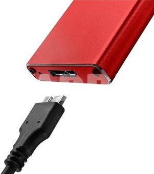 Qoltec Enclosure M.2 SSD drive SATA,NGFF,USB3.0,2TB