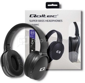 Qoltec Headphones wireless BT,microphone super bas