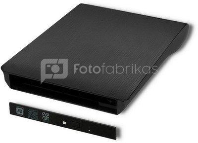 Qoltec Optical drive case CD/ DVD SATA,USB3.0 9.5mm