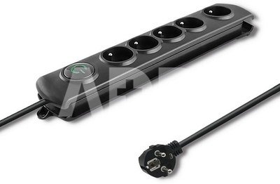 Qoltec Surge protector 5 sockets 3m black