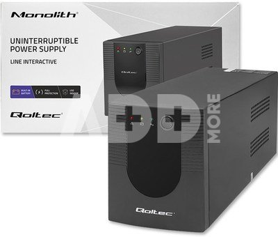 Qoltec Uninterruptible power supply, 1200VA, 720W