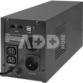 Qoltec Uninterruptible power supply, 2000VA, 1200W