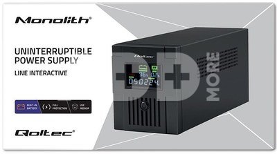 Qoltec Uninterruptible power supply, 2000VA, 1200W