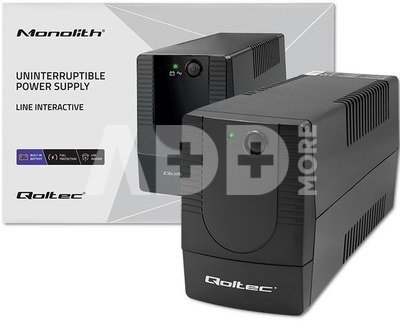 Qoltec Uninterruptible power supply, 850VA, 480W