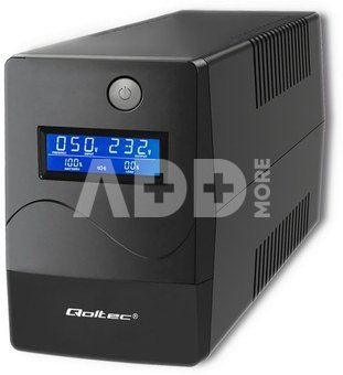 Qoltec Uninterruptible power supply, 850VA, 480W, LC