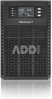 Qoltec UPS 3kVA, 3000W, PF 1.0 LCD, EPO, USB, On line