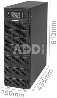 Qoltec UPS 6kVA, 6000W, PF 1.0 LCD, EPO, USB, On line