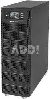Qoltec UPS 6kVA, 6000W, PF 1.0 LCD, EPO, USB, On line
