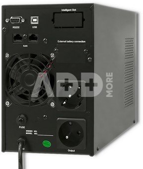 Qoltec UPS On-line Pure Sine Wave 1kVA 800W LCD USB