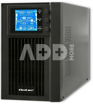 Qoltec UPS On-line Pure Sine Wave 1kVA 800W LCD USB