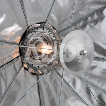 Caruba Quick Assembly Matte Zilver Round Softbox 120cm