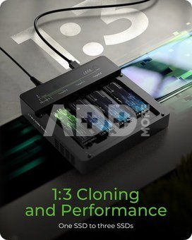 Raidsonic 4-Bays USB4 Duplicator (1:3 clone) for NVMe M.2 SSD | IB-4013MCL-C4