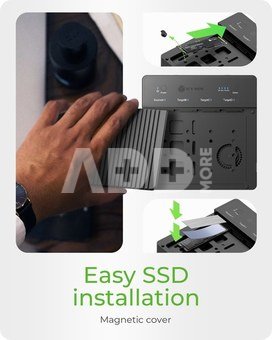 Raidsonic 4-Bays USB4 Duplicator (1:3 clone) for NVMe M.2 SSD | IB-4013MCL-C4