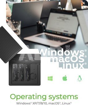 Raidsonic 4-Bays USB4 Duplicator (1:3 clone) for NVMe M.2 SSD | IB-4013MCL-C4