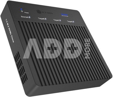 Raidsonic 4-Bays USB4 Duplicator (1:3 clone) for NVMe M.2 SSD | IB-4013MCL-C4