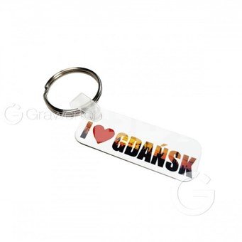Key ring metal rectangular LOK 20x55mm(5pcs)|813221