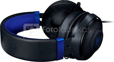 Razer Headset, Analog 3.5 mm, Kraken for console, Black/ blue, Built-in microphone