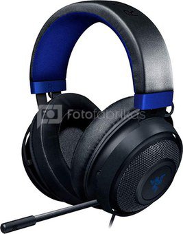 Razer Headset, Analog 3.5 mm, Kraken for console, Black/ blue, Built-in microphone