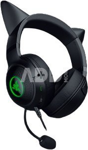Razer Headset Kraken Kitty V2 Microphone, Black, Wired, On-Ear, Noise canceling