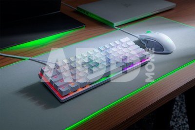 Razer Huntsman Mini 60%, Gaming keyboard, Optical, RGB LED light, US, Mercury, Wired