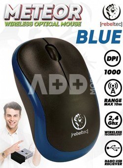 Rebeltec Wireless optical mouse Rebeltec METEOR blue