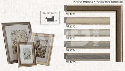 Frame 30x40 plastic Malaga VF3771 brown | 24mm