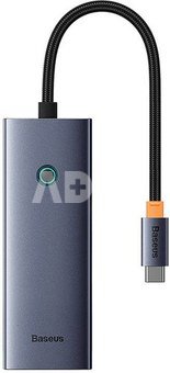 Rozbočovač 5 v 1 Baseus řady UltraJoy USB-C na HDMI4K@30Hz+3xUSB 3.0+1xPD (šed&yacute;)