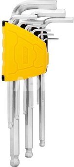 Sada dlouhých šestihranných imbusových klíčů 1,5-10 mm Deli Tools EDL3088 (stříbrná)