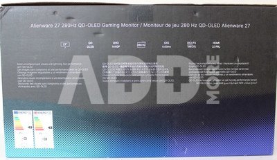 SALE OUT. Dell LCD AW2725D 27" QD-OLED QHD/2560x1440/HDMI,DP,USB-C/Black | Dell | AW2725D | 27 " | QD-OLED | QHD | 16:9 | 280 Hz | 0.03 ms | 2560 x 1440 pixels | 250 cd/m&sup2; | HDMI ports quantity 2 | Warranty 36 month(s) | DAMAGED PACKAGING
