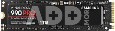 Samsung 990 PRO 1000 GB, SSD form factor M.2 2280, SSD interface PCIe Gen4x4, Write speed 6900 MB/s, Read speed 7450 MB/s
