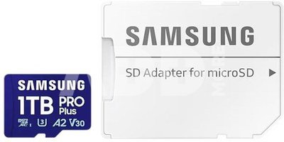 Samsung microSD Card MB-MD1T0SA/WW 1TB PRO+ + adapter MB-MD1T0SA/EU