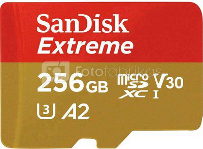SanDisk memory card microSDXC 256GB Extreme V30 A2