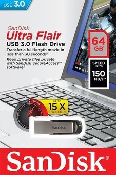 SanDisk Cruzer Ultra Flair 64GB USB 3.0 SDCZ73-064G-G46