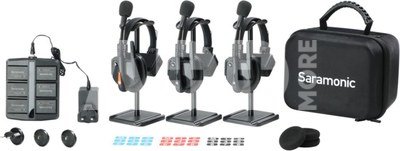 Saramonic WiTalk9 WT3S 3-Person Full-Deplex 1.9GHz Wireless Headset Intercom System w/ carry case