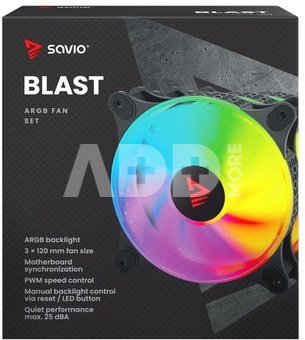Savio BLAST Fan SET 3 x 120mm SAVIO