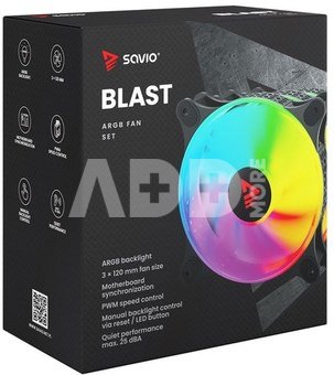 Savio BLAST Fan SET 3 x 120mm SAVIO